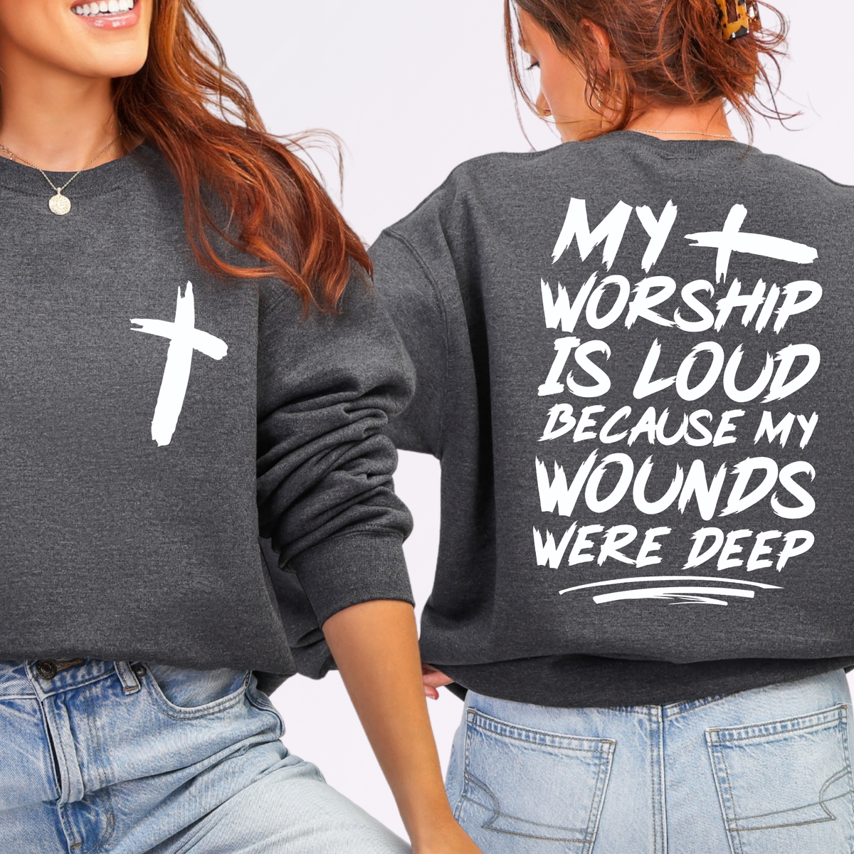 My Worship is Loud Graphic Sweatshirt - Faith Crewneck