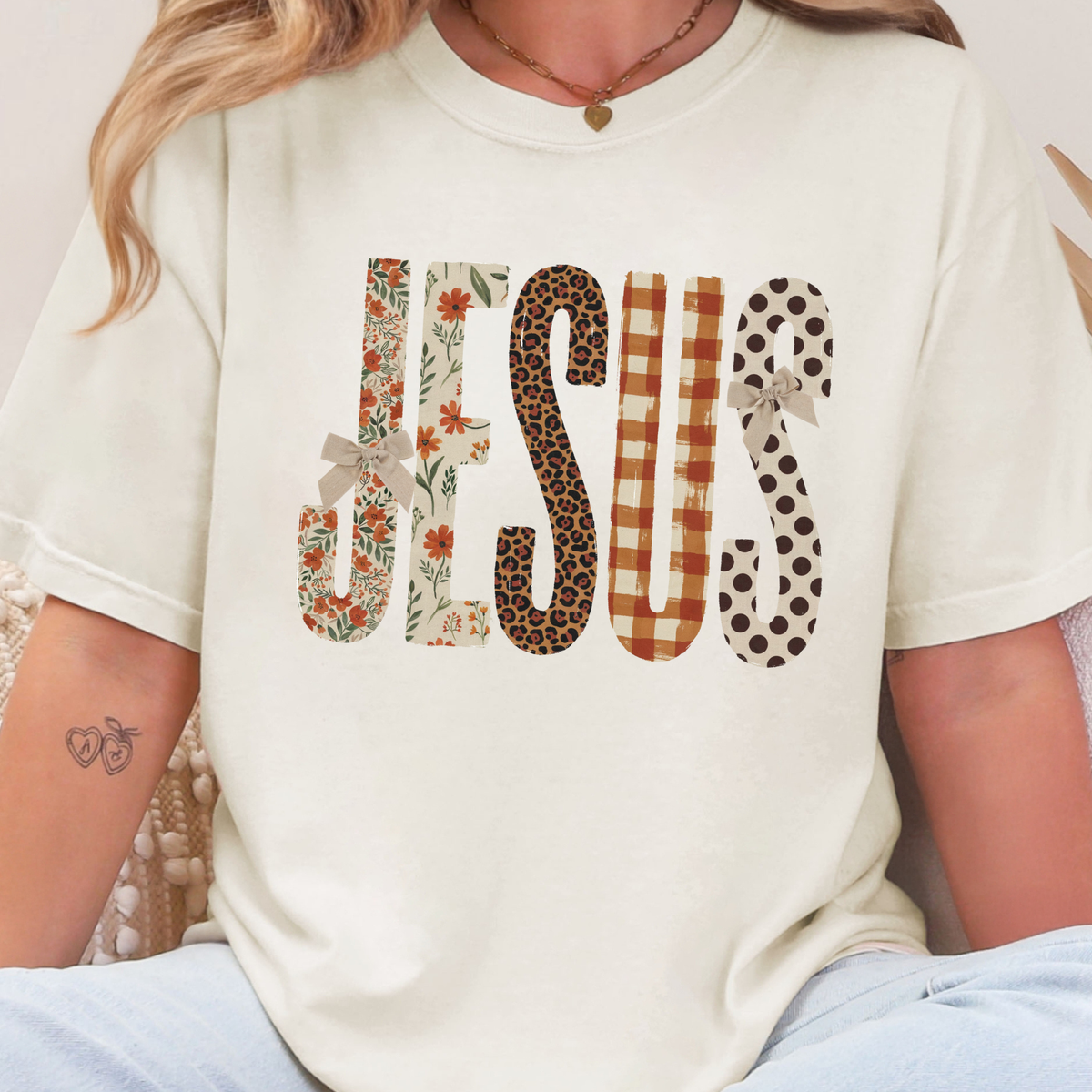 Fall Jesus Graphic Tee - Faith Tshirt