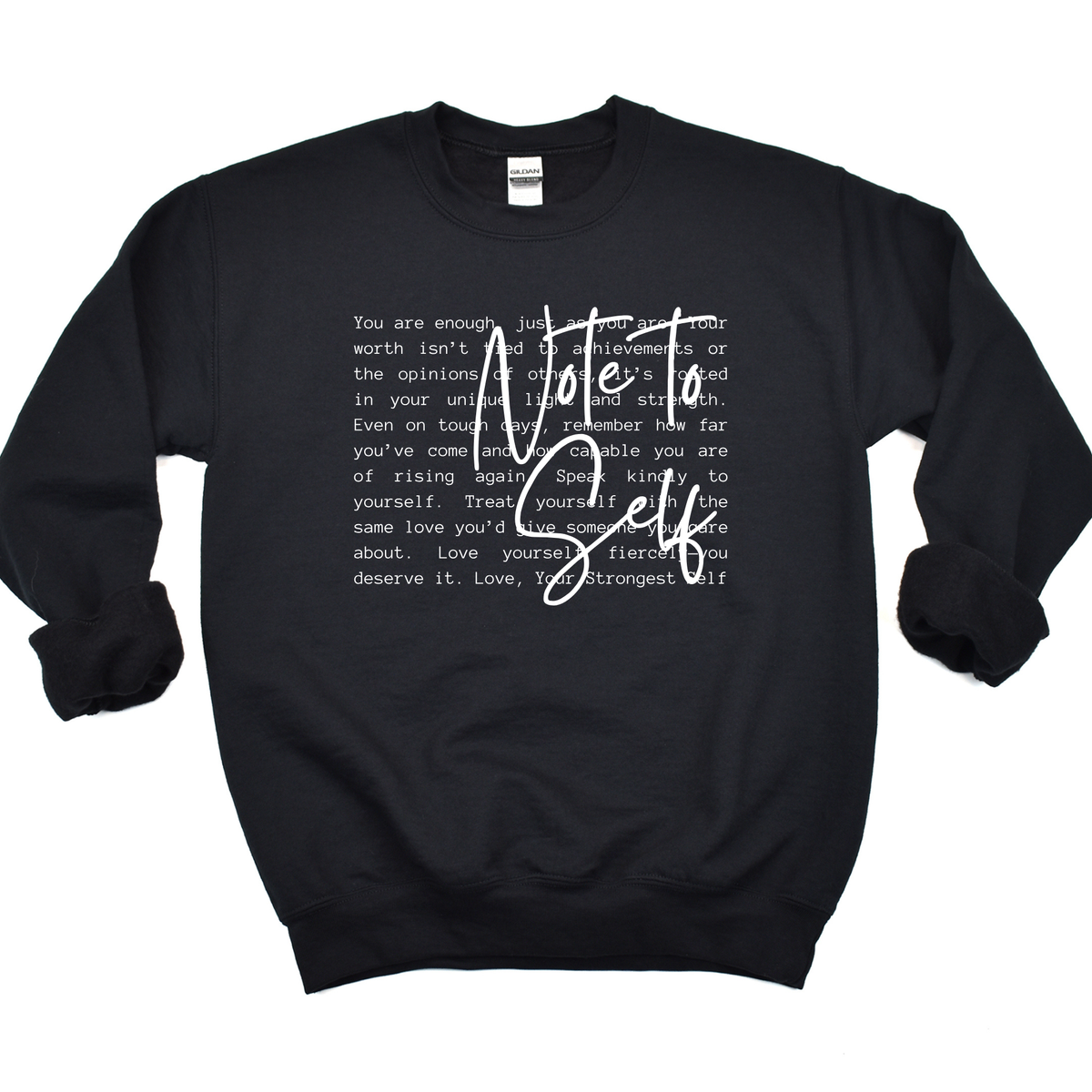 Note To Shelf Graphic Sweatshirt - Inspirational Crewneck