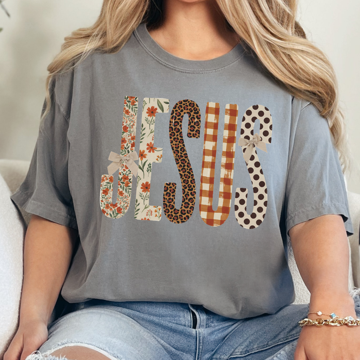 Fall Jesus Graphic Tee - Faith Tshirt