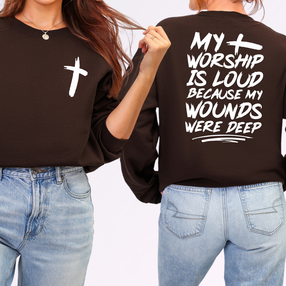 My Worship is Loud Graphic Sweatshirt - Faith Crewneck