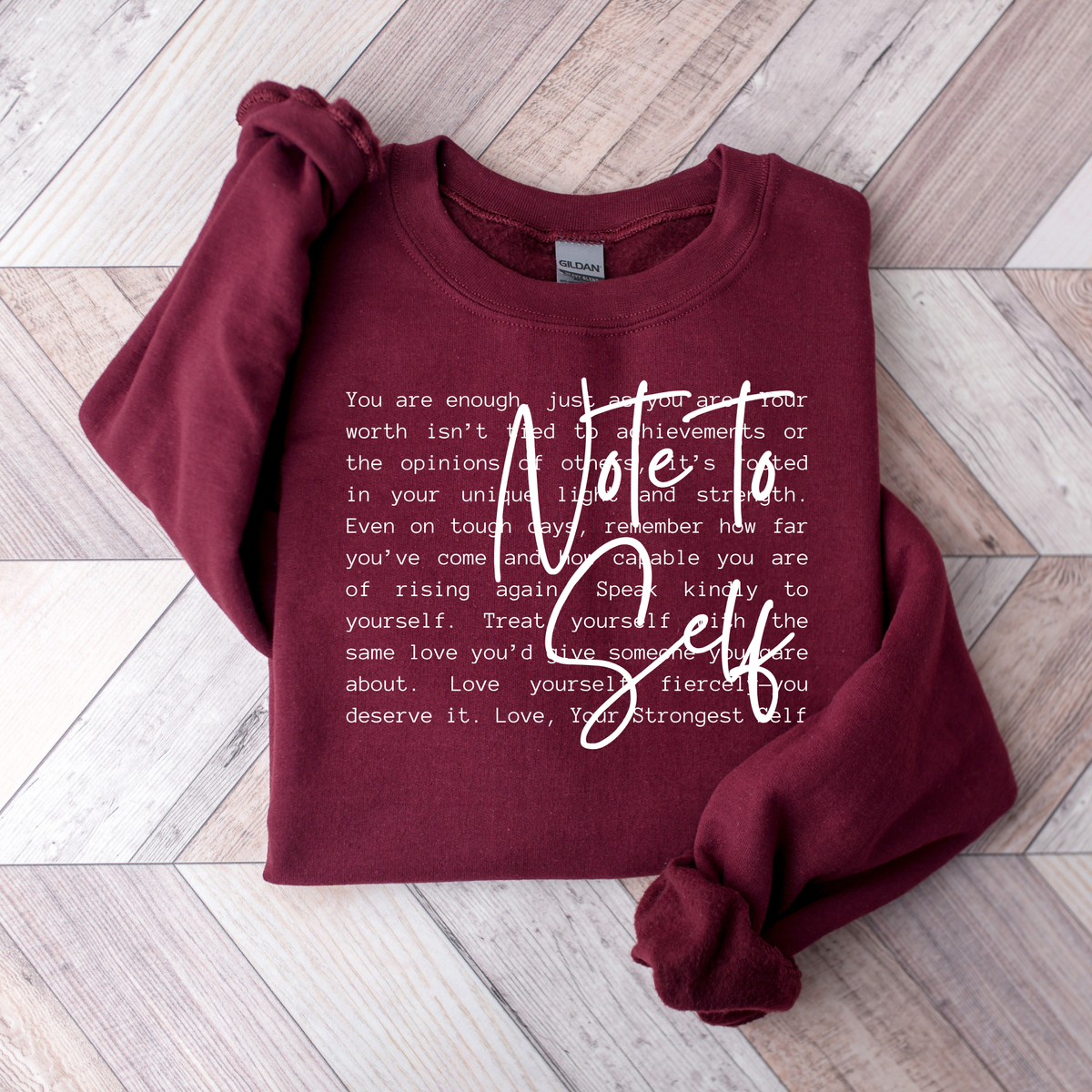 Note To Shelf Graphic Sweatshirt - Inspirational Crewneck