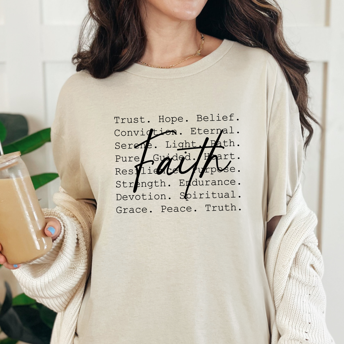 Faith Words Graphic Tee - Christian Shirt