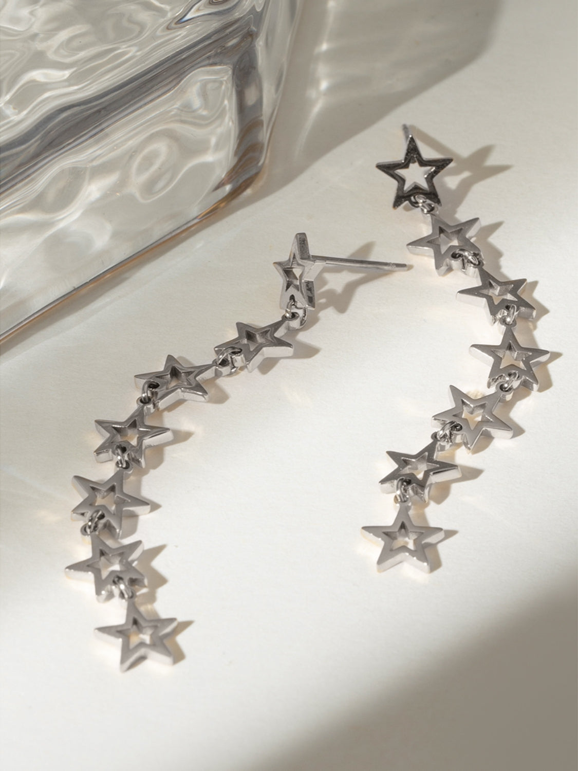 Stainless Steel Cutout Star Earrings