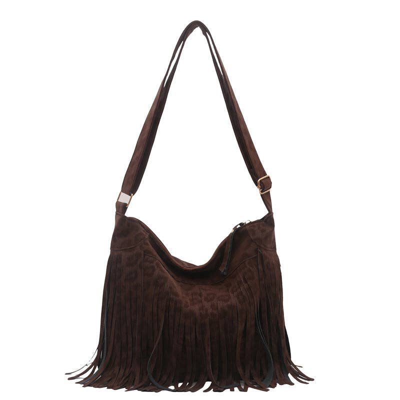 Women's Fringe Shoulder Crossbody Bag Large Capacity