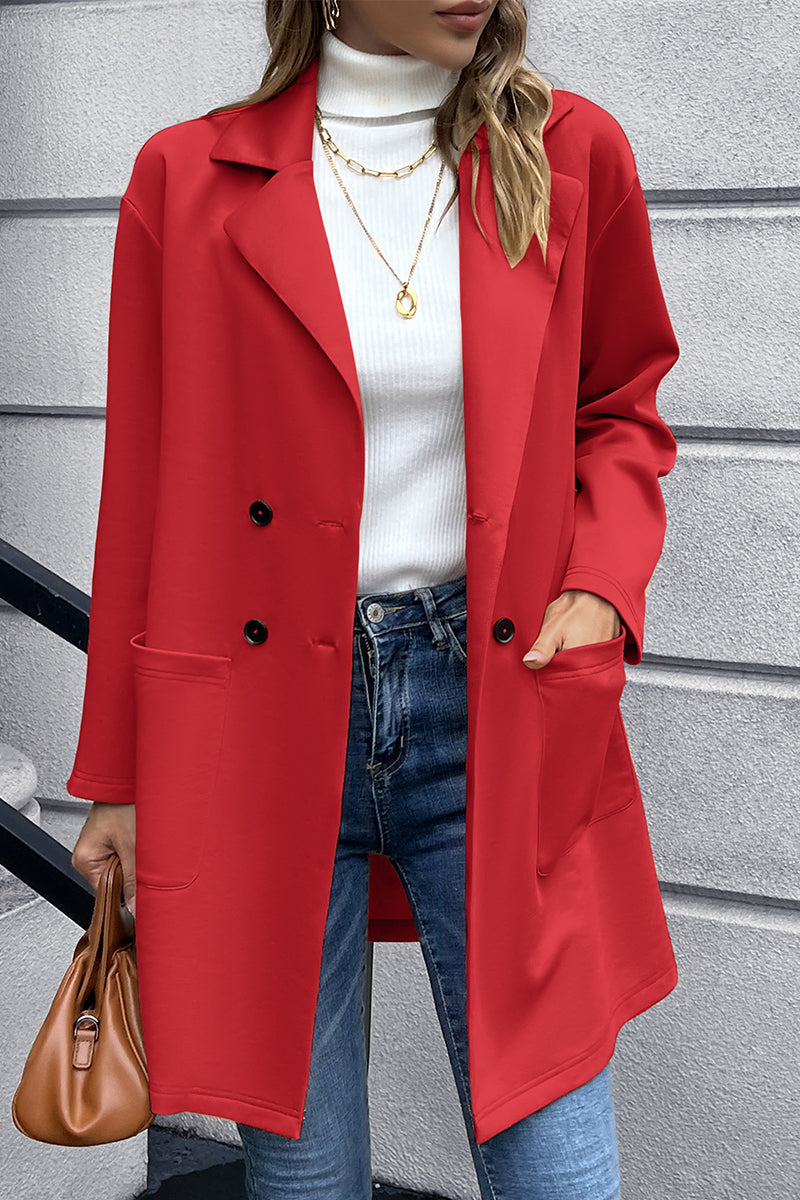 Ivy Lane Lapel Collar Long Sleeve Blazer