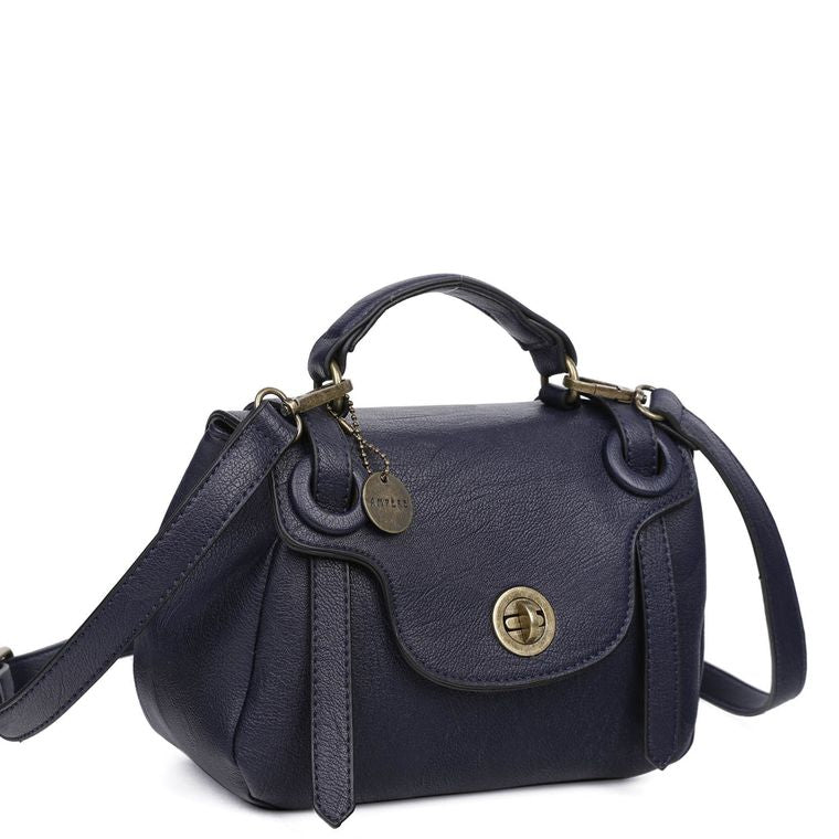 The Linda Satchel - Navy Blue