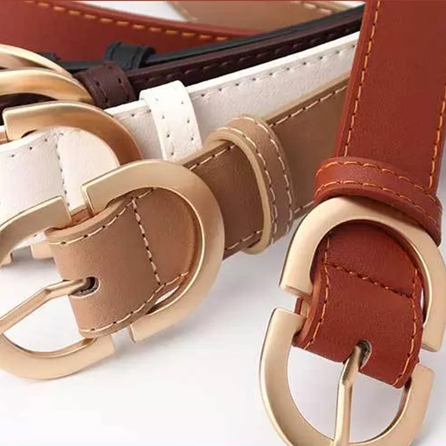 Kay Stylish Vegan Leather Women's Belt | 4 Colors