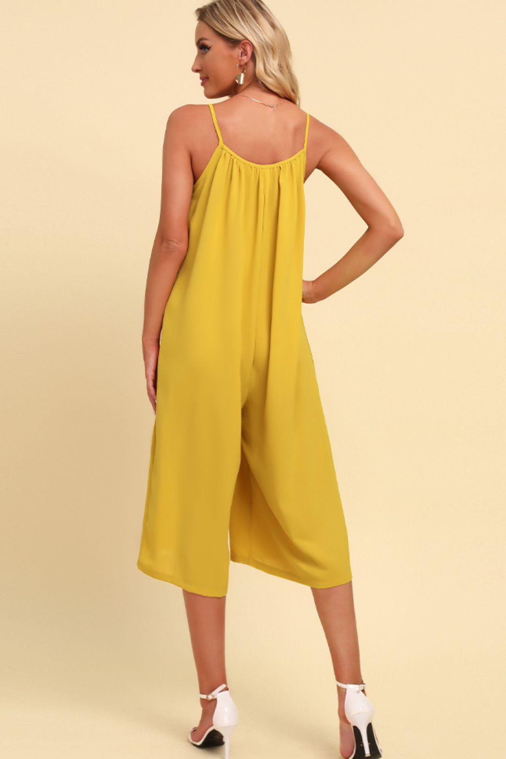 Spaghetti Strap Scoop Neck Jumpsuit